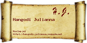 Hangodi Julianna névjegykártya